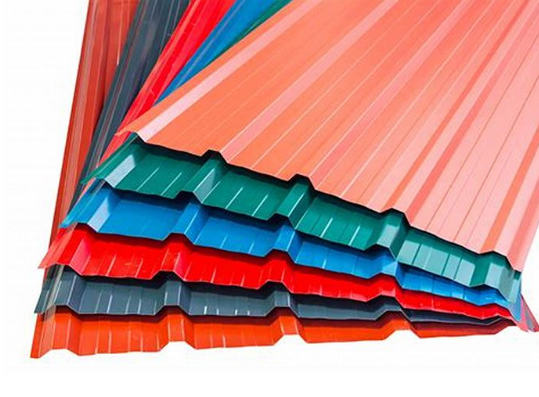 Color-coated corrugated steel plates